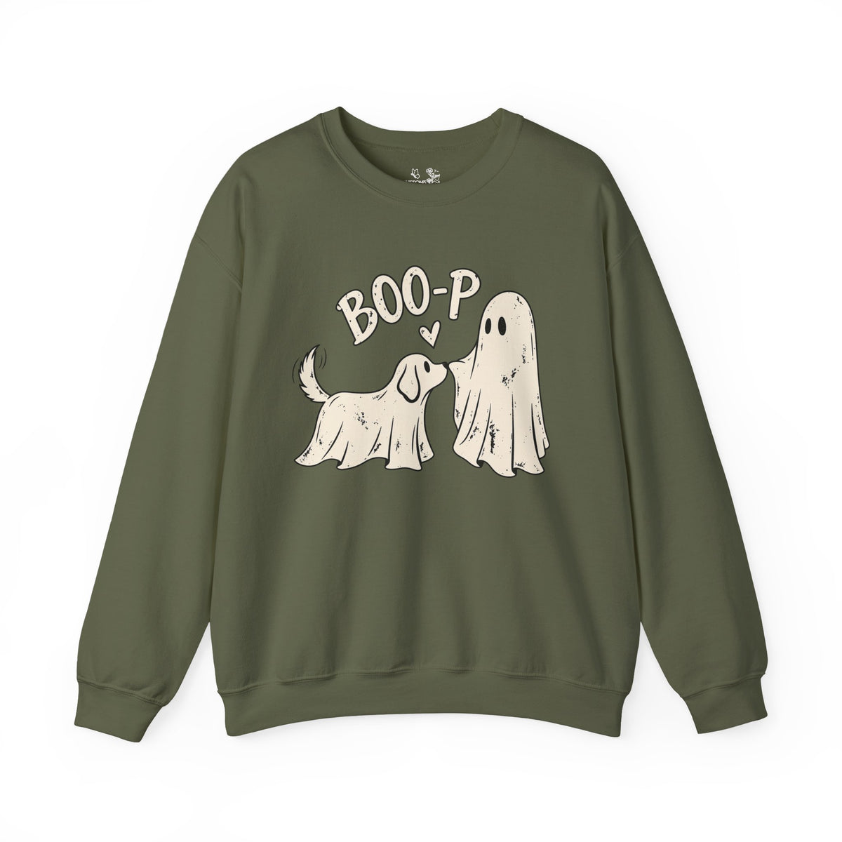 Boo-p Dog & Ghost Halloween Sweatshirt