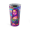 20oz Frankly Mona Lisa Tumbler – Rainbow Unicorn, Retro Vaporwave Travel Mug
