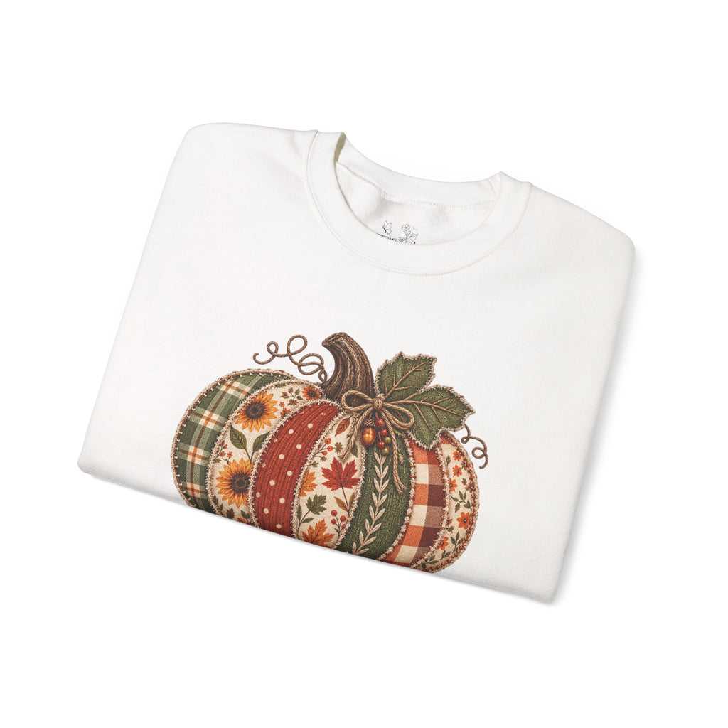 Autumn Patchwork Pumpkin Sweatshirt