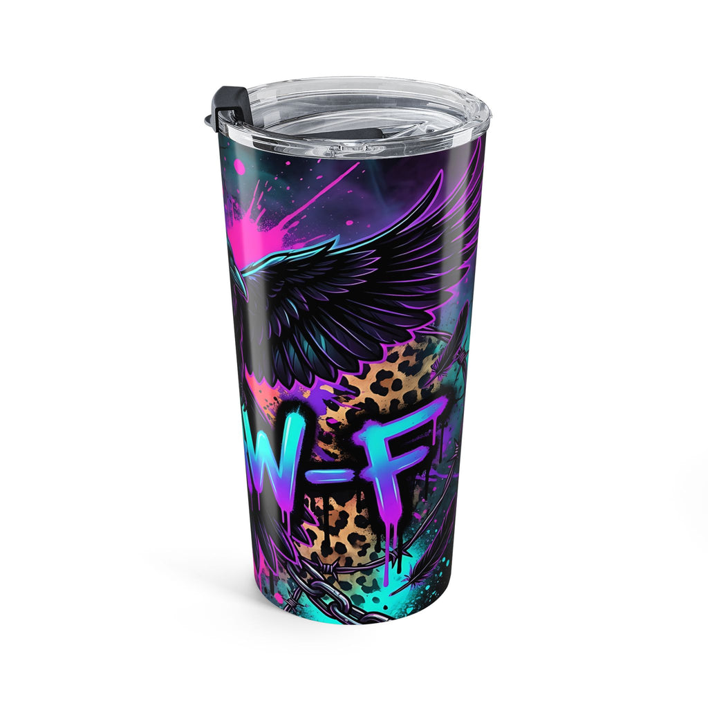 20oz Raven F-CAW-F Neon Tumbler — Gothic Punk Travel Cup