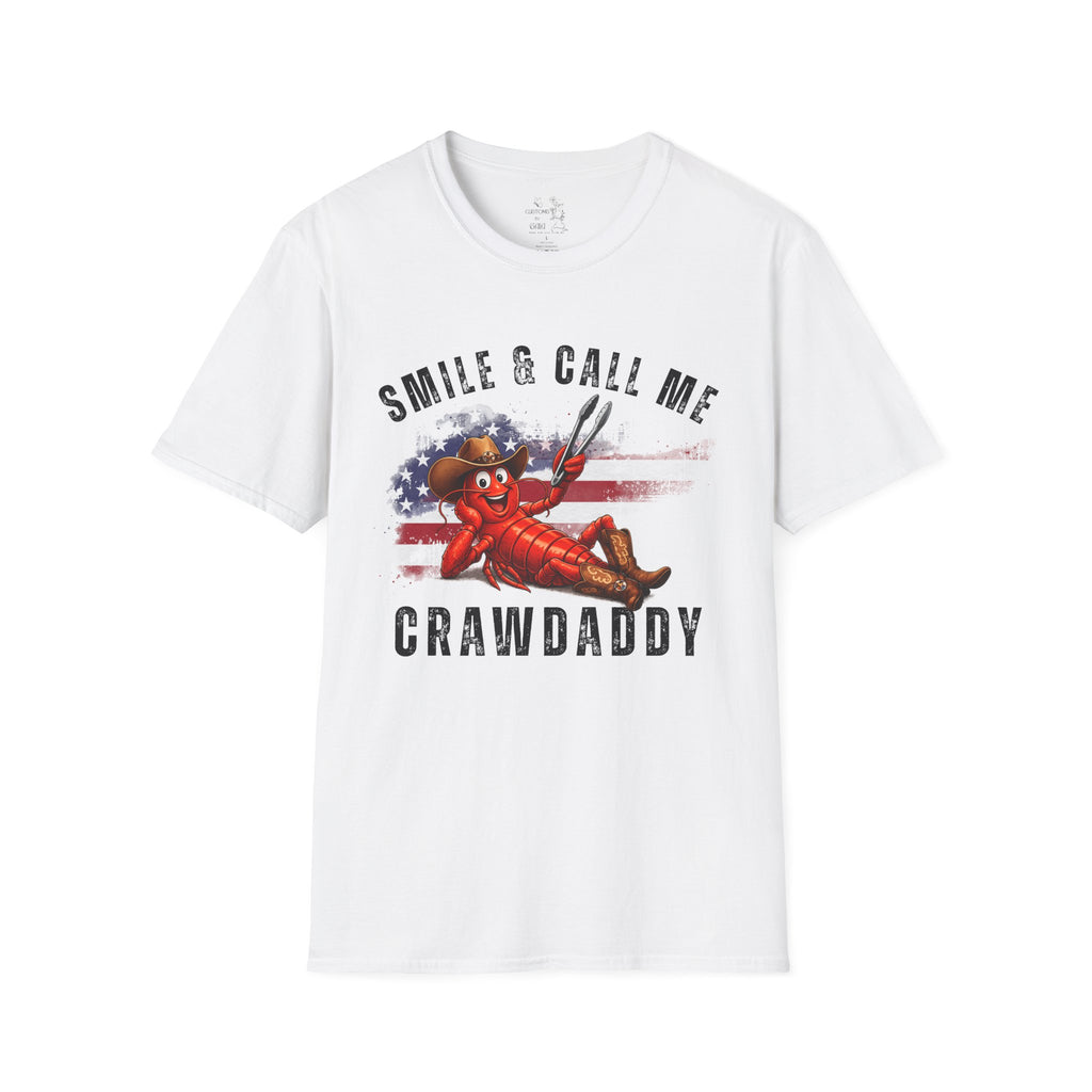 Crawfish T-Shirt — "Smile & Call Me Crawdaddy" Patriotic Cajun Tee