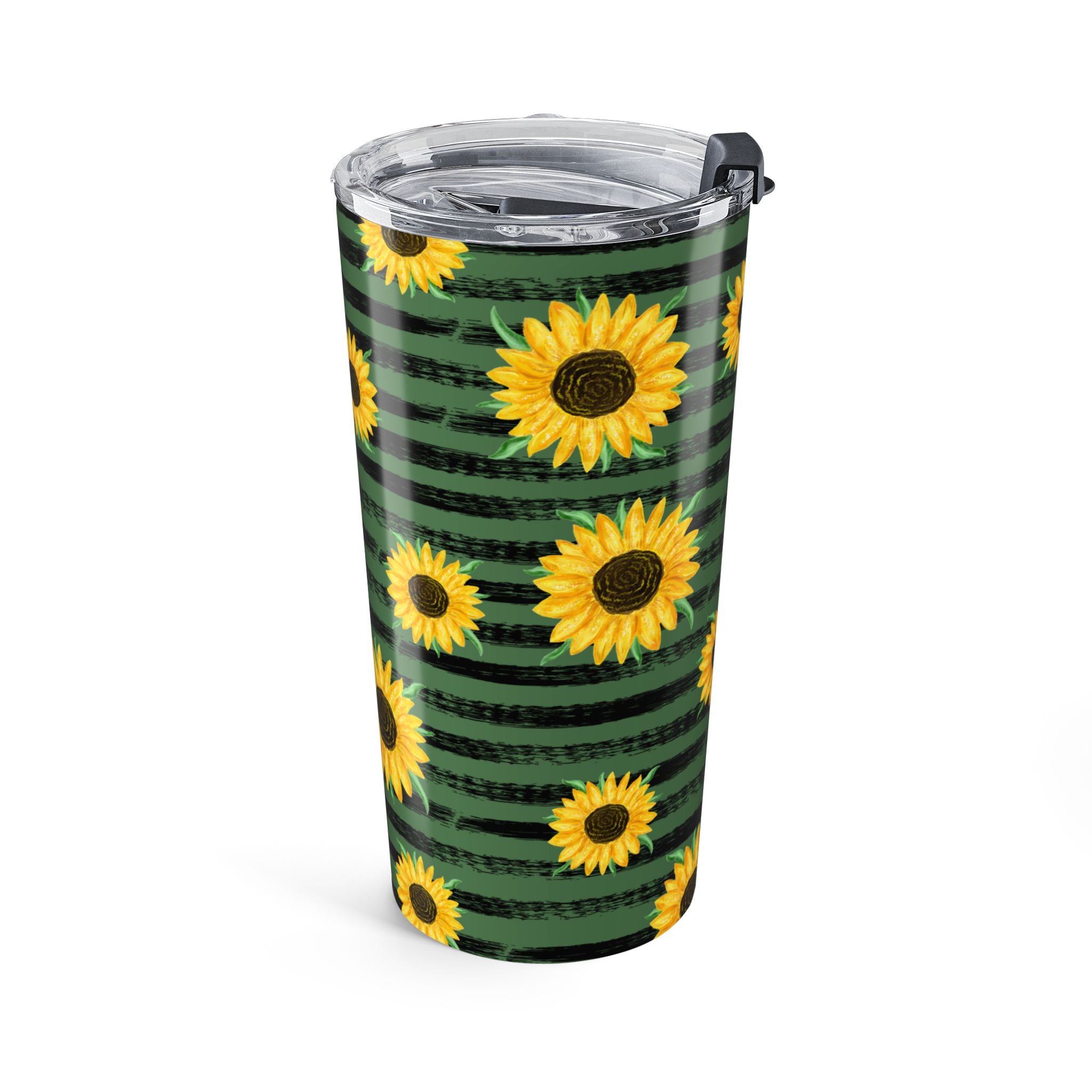Copy of Sunflower Stripe 20oz Tumbler — Insulated Travel Cup (Green)