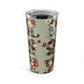 20oz Whimsical Cat Floral Tumbler — Cute Vintage Kittens Travel Cup