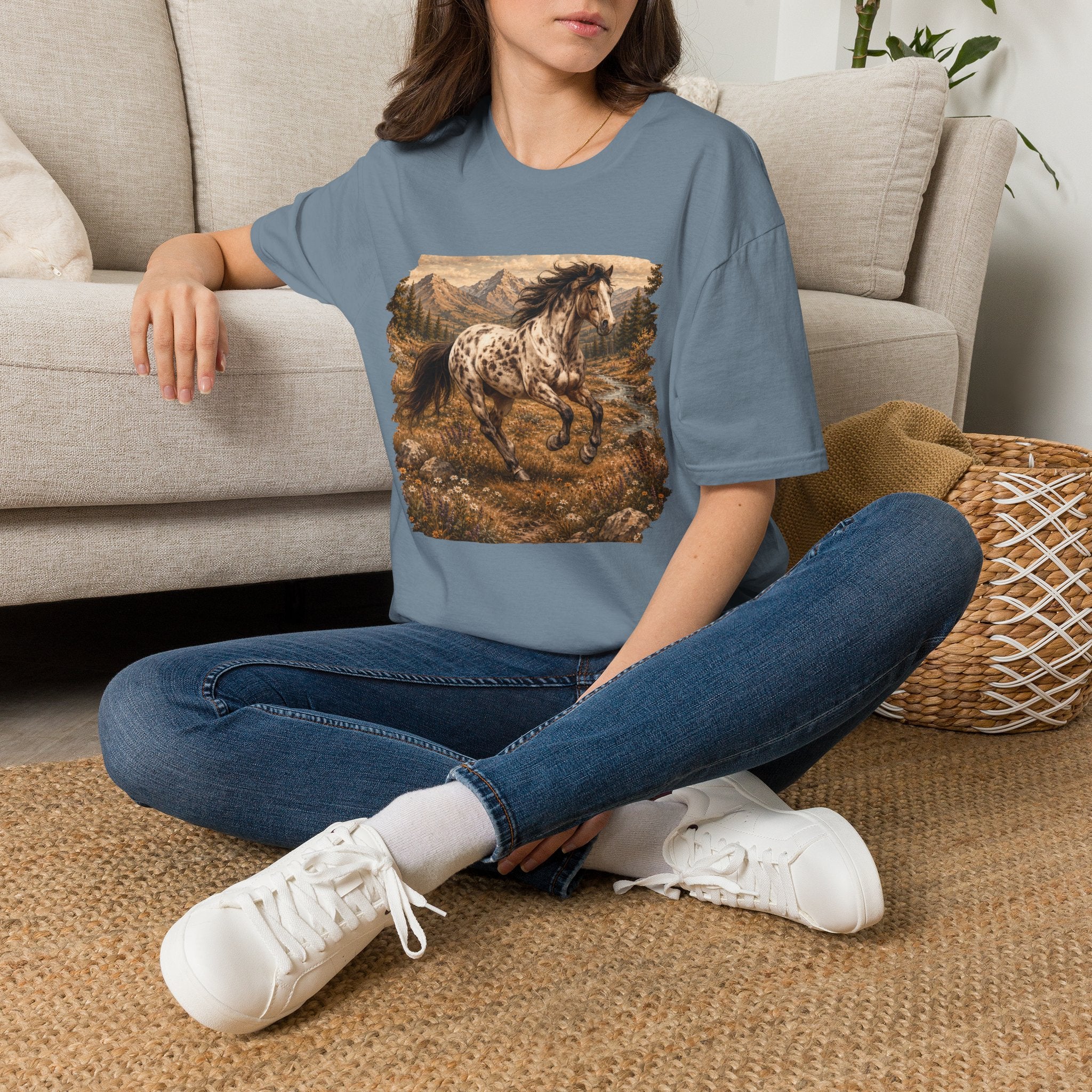 Appaloosa Horse T-Shirt — Vintage Mountain Run Western Tee