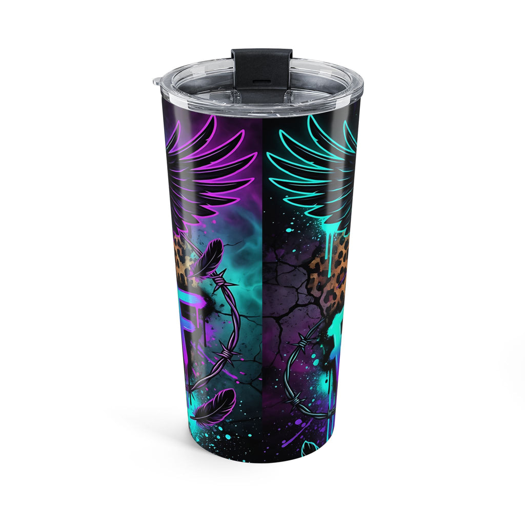 20oz Raven F-CAW-F Neon Tumbler — Gothic Punk Travel Cup