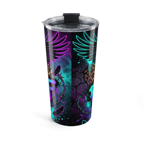20oz Raven F-CAW-F Neon Tumbler — Gothic Punk Travel Cup