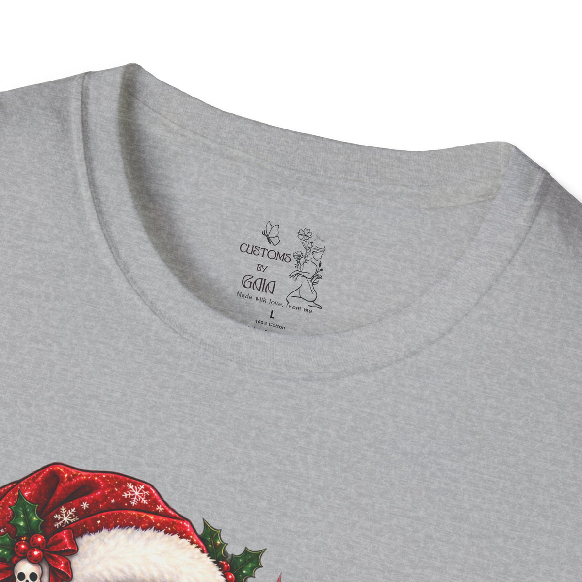 Christmas Goth T‑Shirt – "Still Spooky But With Glitter" Elf Girl Holiday Tee