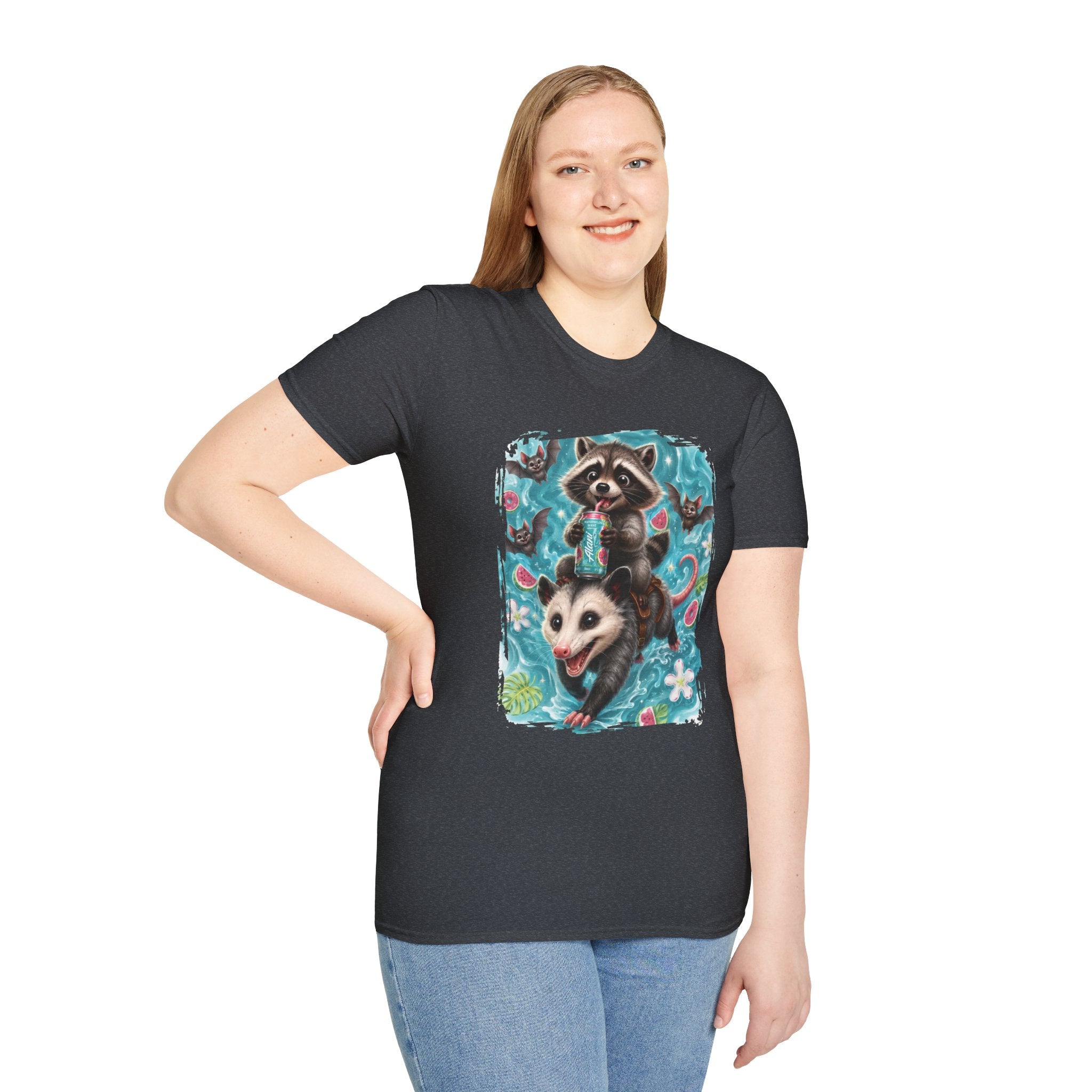 Raccoon Watermelon Summer T-Shirt — Cute Animal Graphic Tee