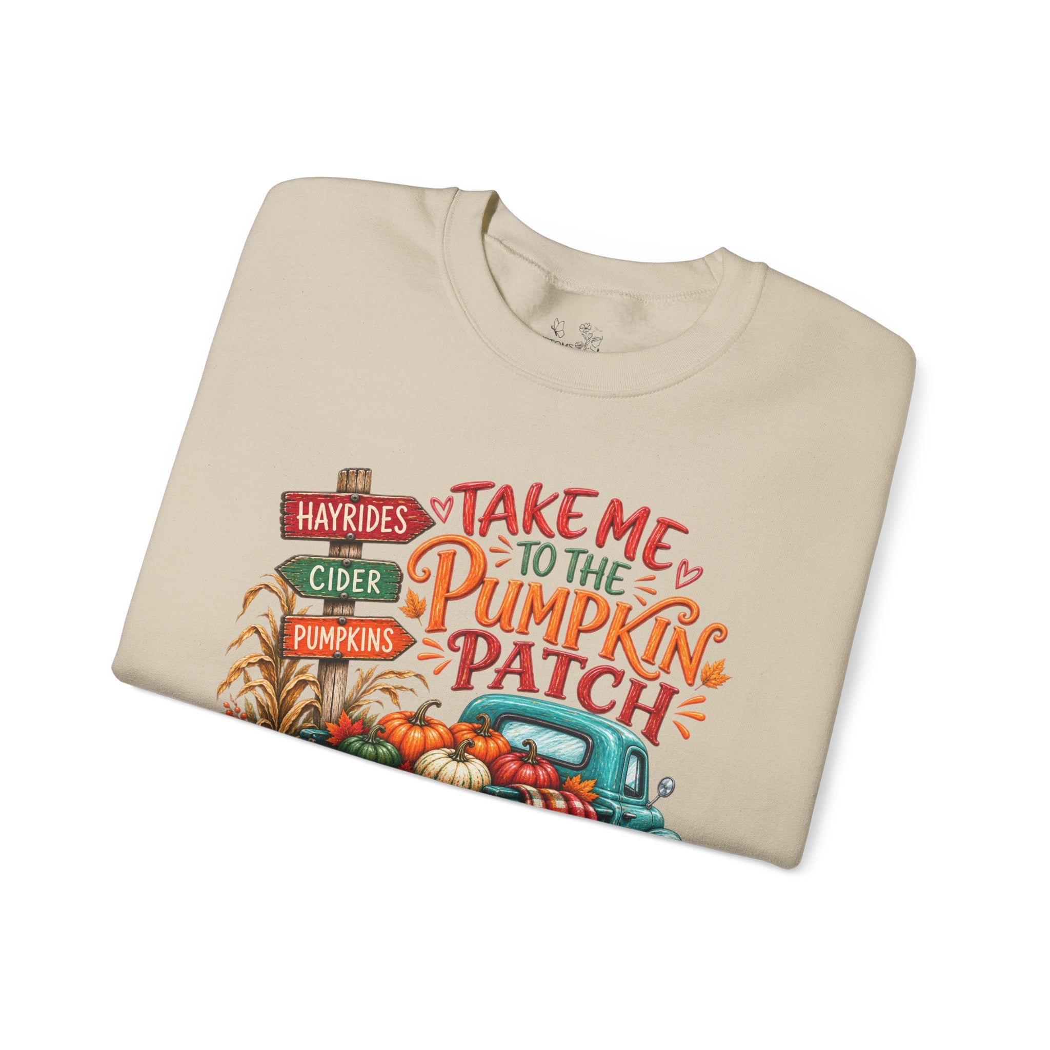 Pumpkin Patch Crewneck Sweatshirt — "Take Me to the Pumpkin Patch" Autumn Vibes