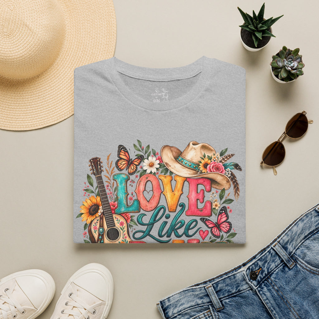 Love Like Dolly Floral Country Music T-Shirt