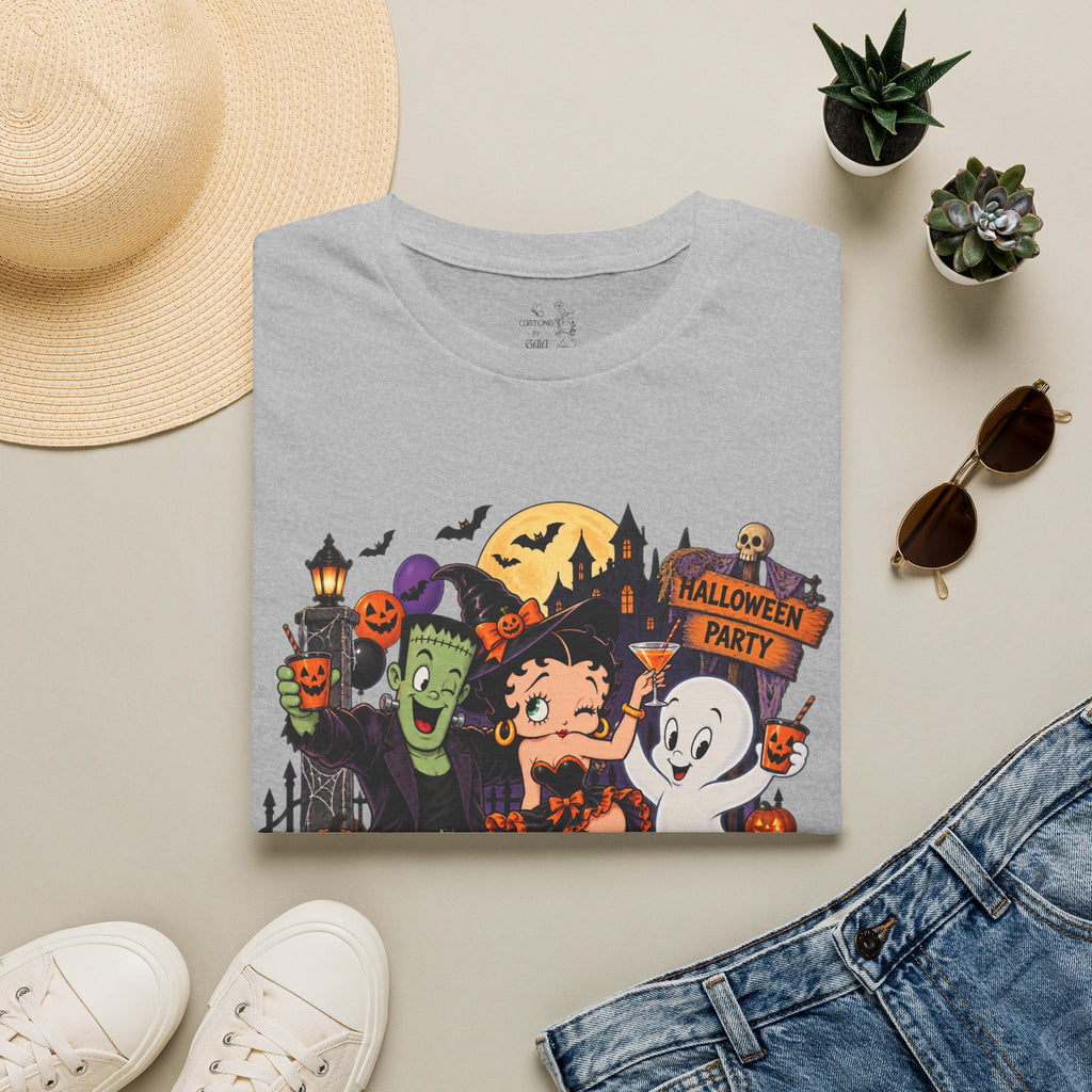 Halloween Party T‑Shirt — Betty Boop & Classic Cartoon Ghosts Costume Tee