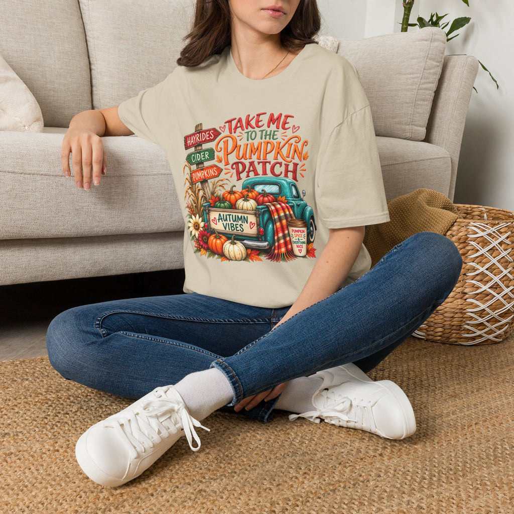 Pumpkin Patch T-Shirt — "Take Me to the Pumpkin Patch" Autumn Graphic Tee