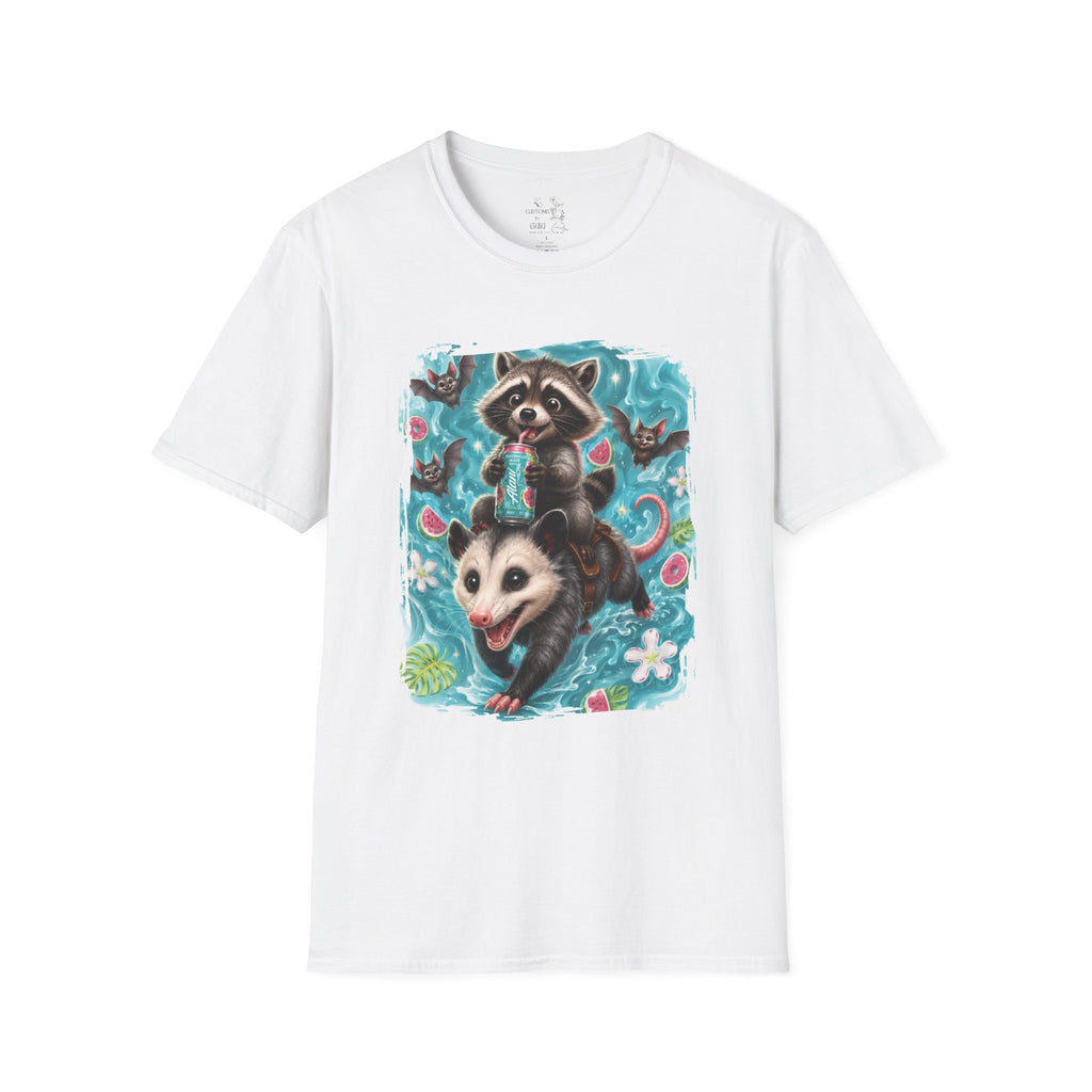 Raccoon Watermelon Summer T-Shirt — Cute Animal Graphic Tee