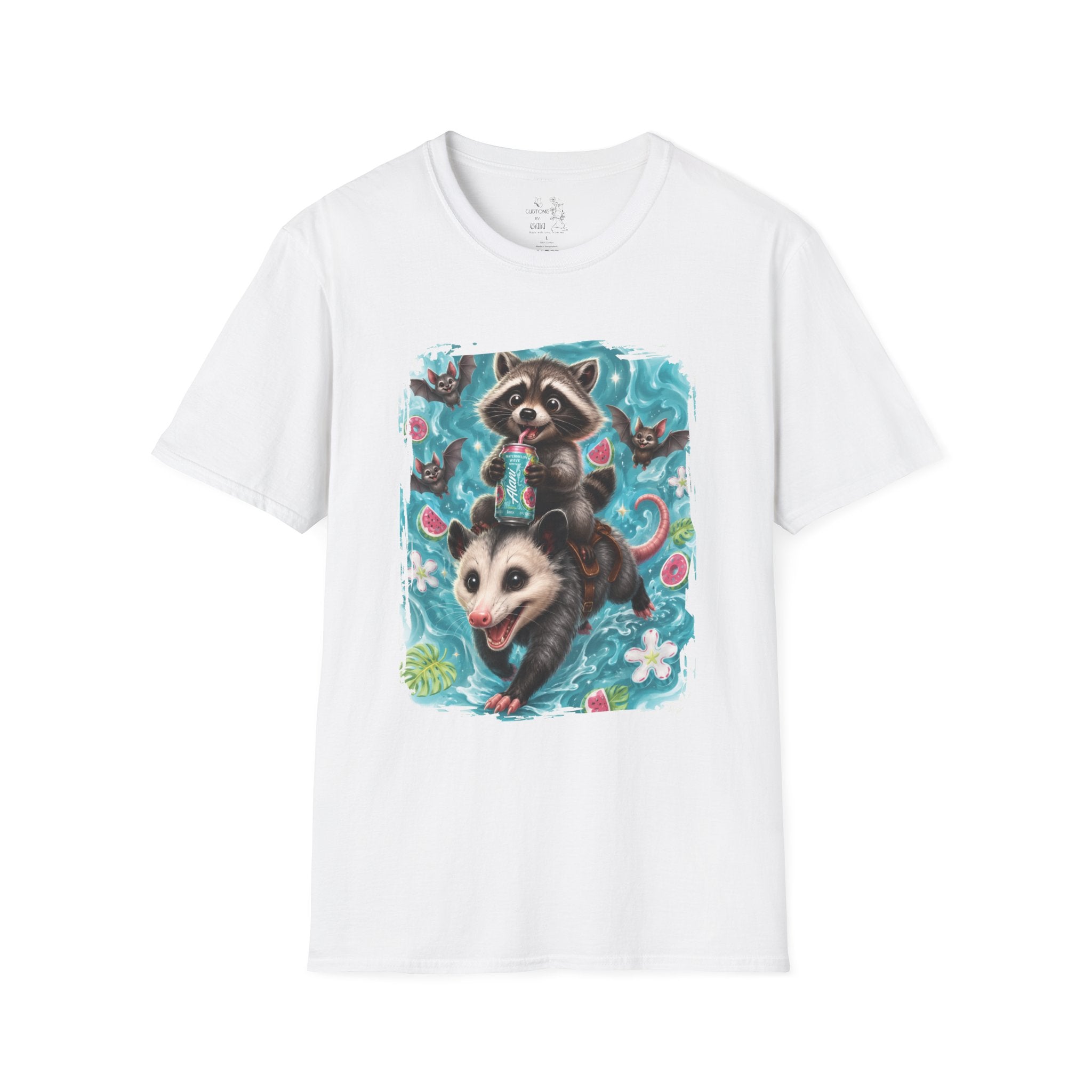 Raccoon Watermelon Summer T-Shirt — Cute Animal Graphic Tee