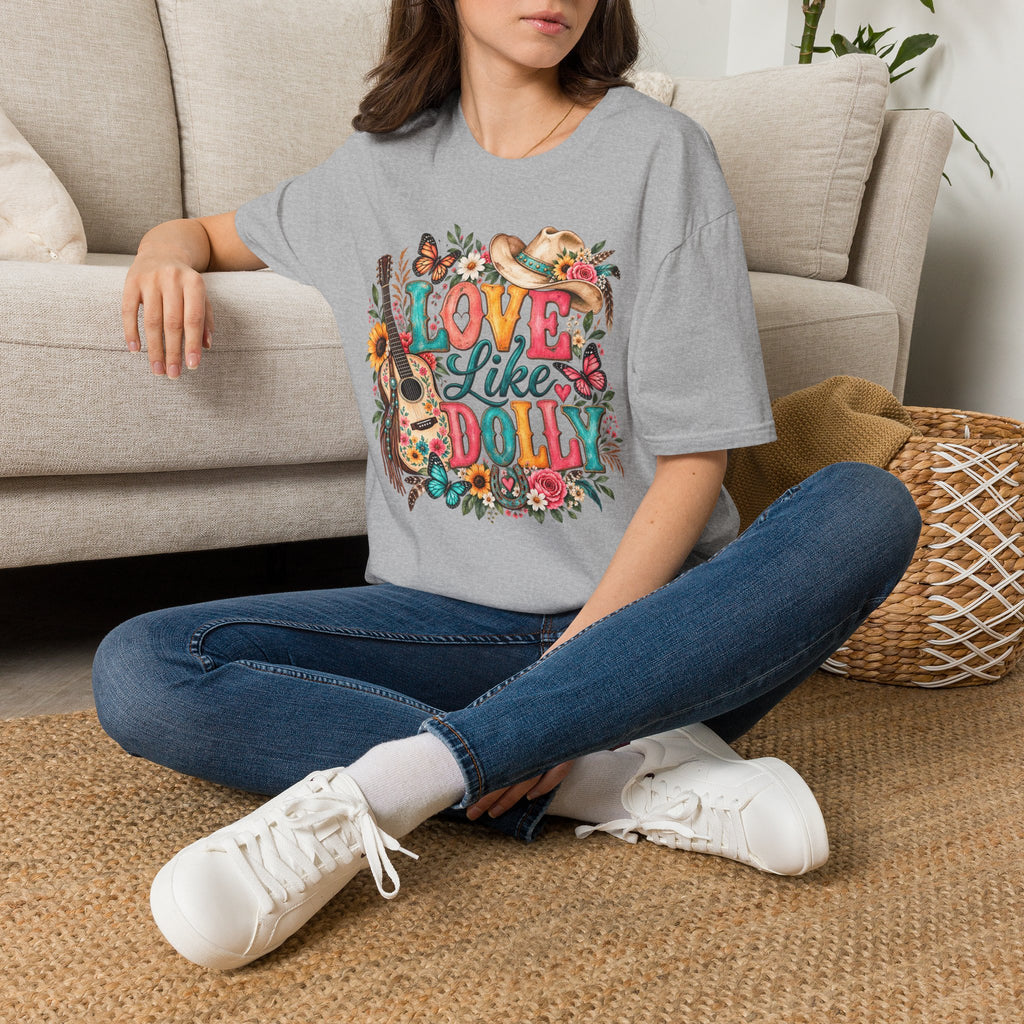 Love Like Dolly Floral Country Music T-Shirt