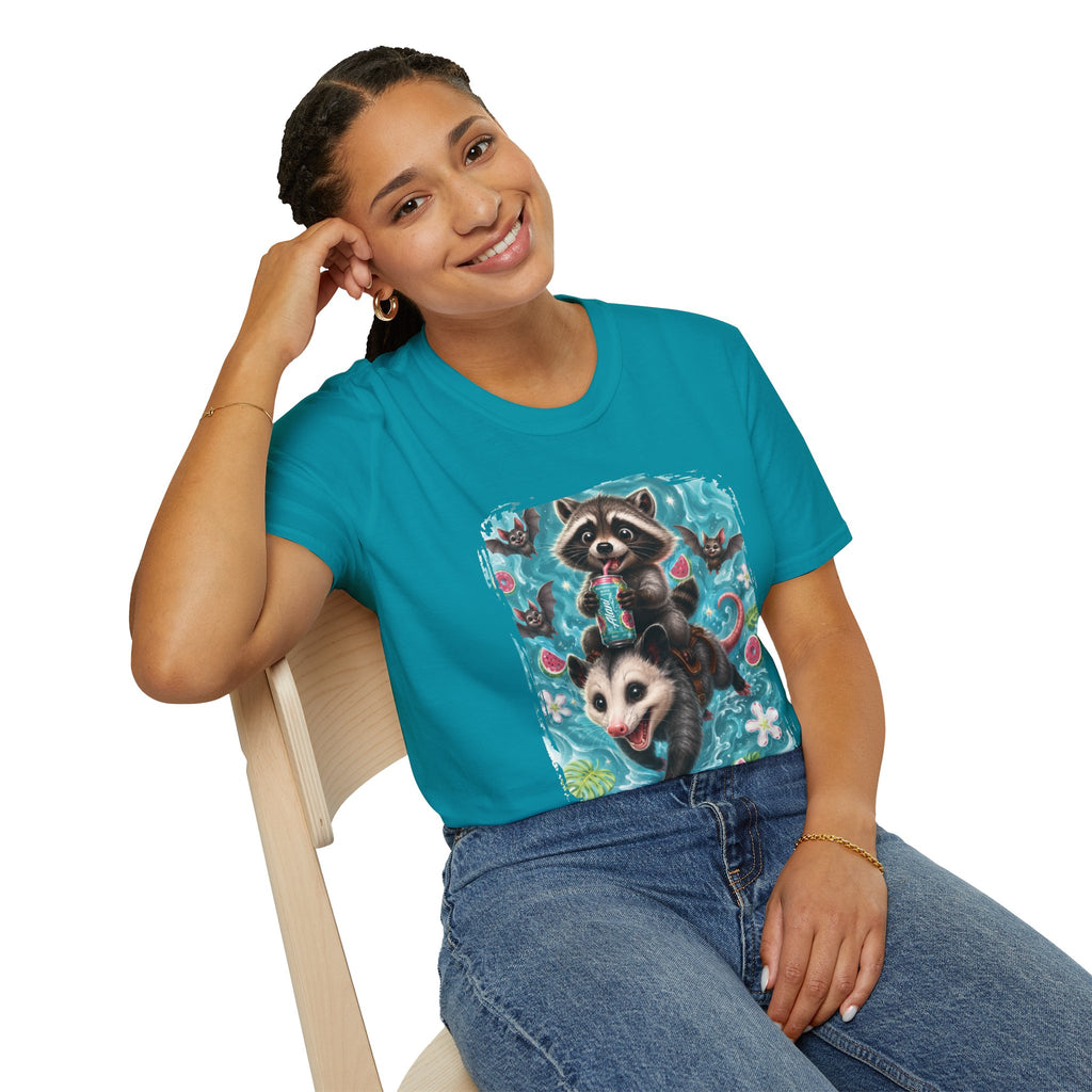 Raccoon Watermelon Summer T-Shirt — Cute Animal Graphic Tee