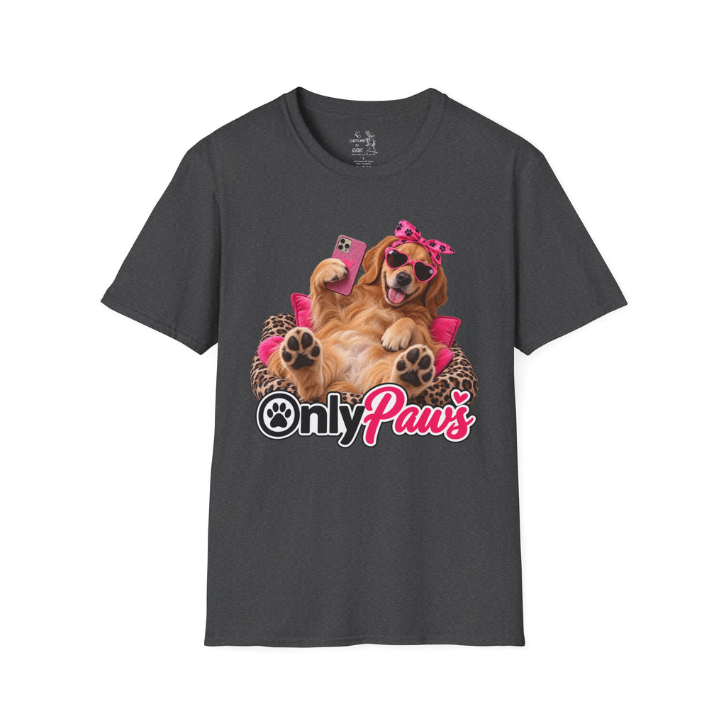 Only Paws Graphic T-Shirt — Cute Golden Retriever Selfie Design