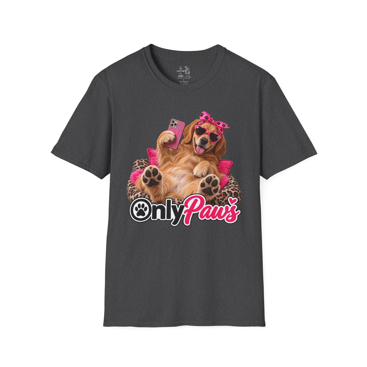 Only Paws Graphic T-Shirt — Cute Golden Retriever Selfie Design