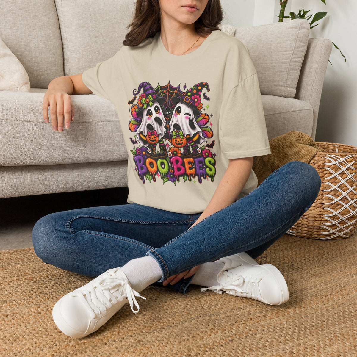 Halloween 'Boobees' Ghosts T-Shirt — Cute Spooky Witch Ghosts with Pumpkins