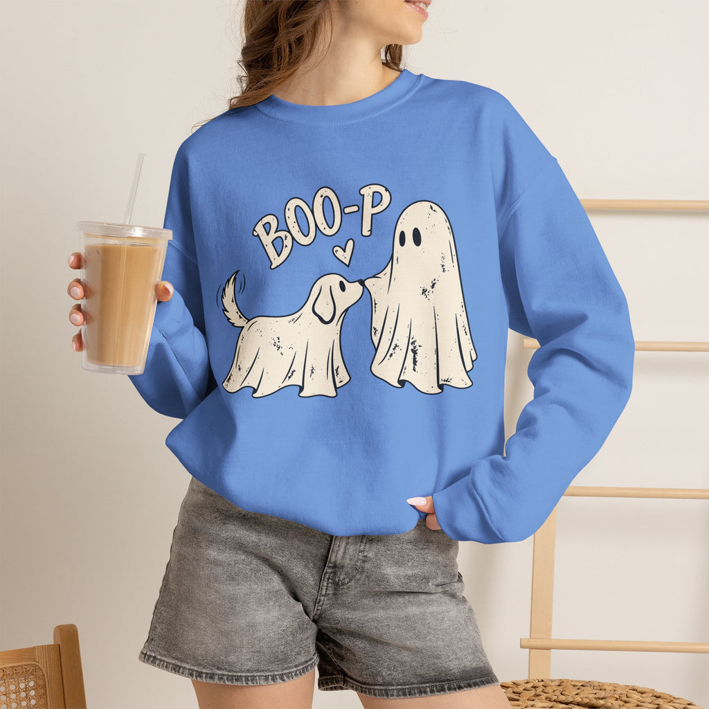 Boo-p Dog & Ghost Halloween Sweatshirt