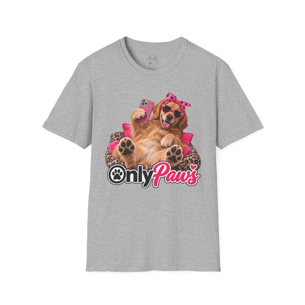 Only Paws Graphic T-Shirt — Cute Golden Retriever Selfie Design