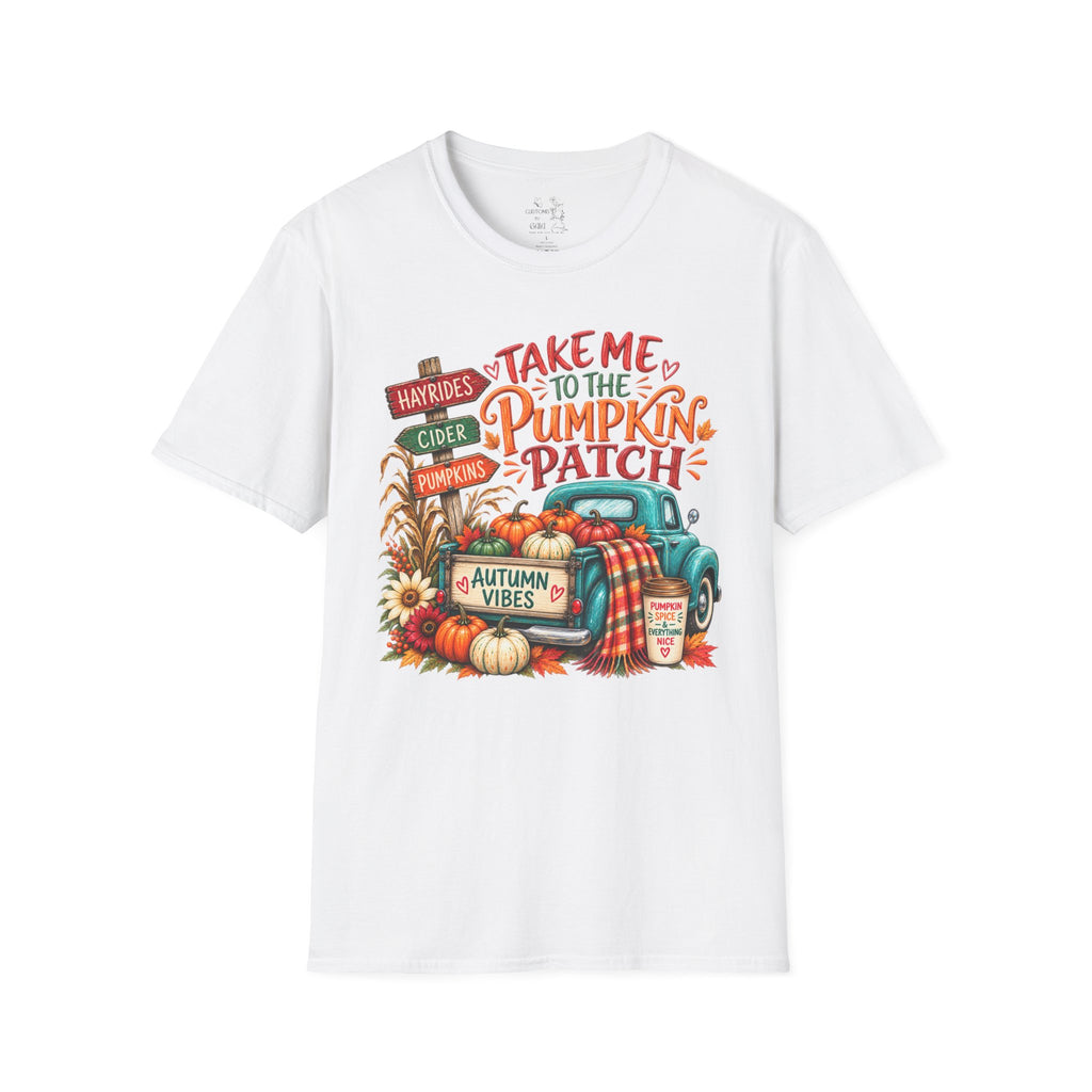 Pumpkin Patch T-Shirt — "Take Me to the Pumpkin Patch" Autumn Graphic Tee