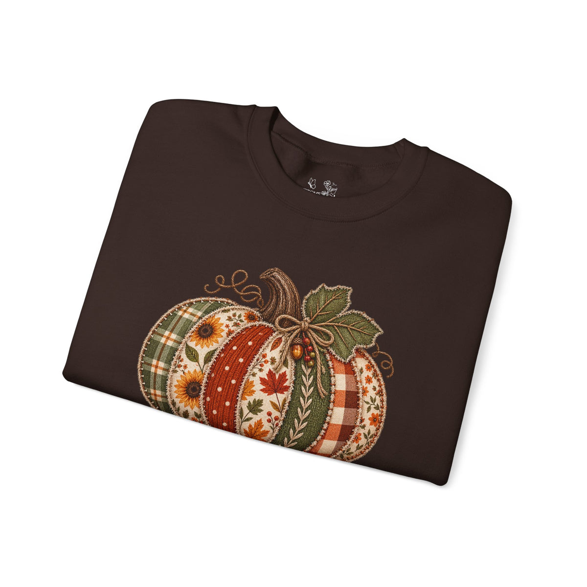 Autumn Patchwork Pumpkin Sweatshirt