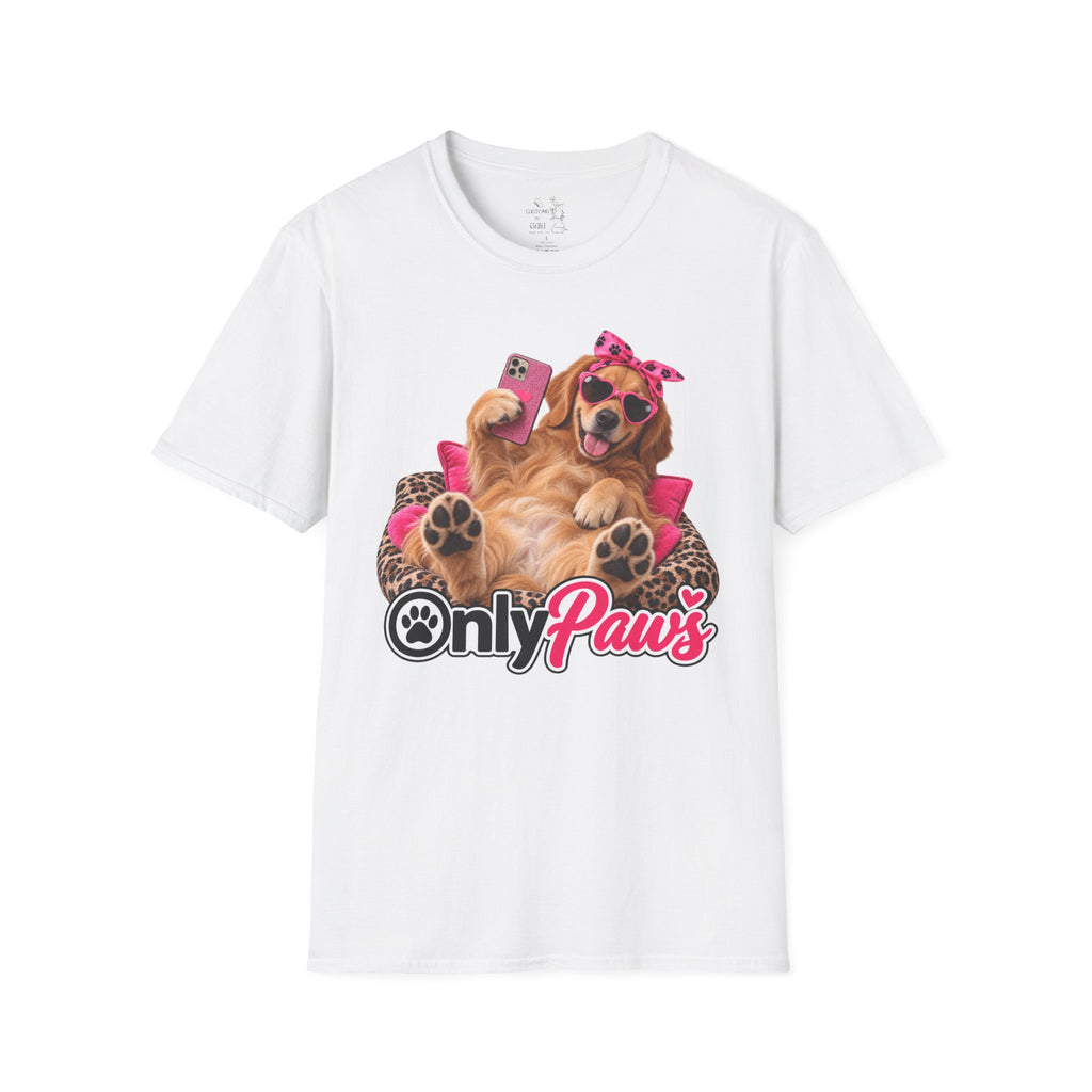 Only Paws Graphic T-Shirt — Cute Golden Retriever Selfie Design