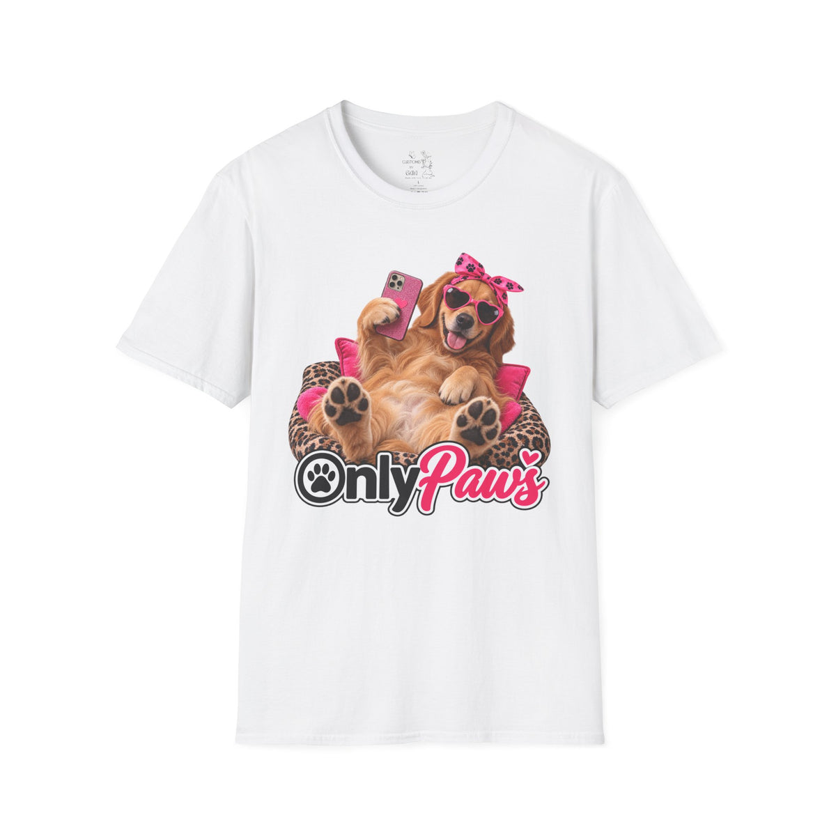 Only Paws Graphic T-Shirt — Cute Golden Retriever Selfie Design