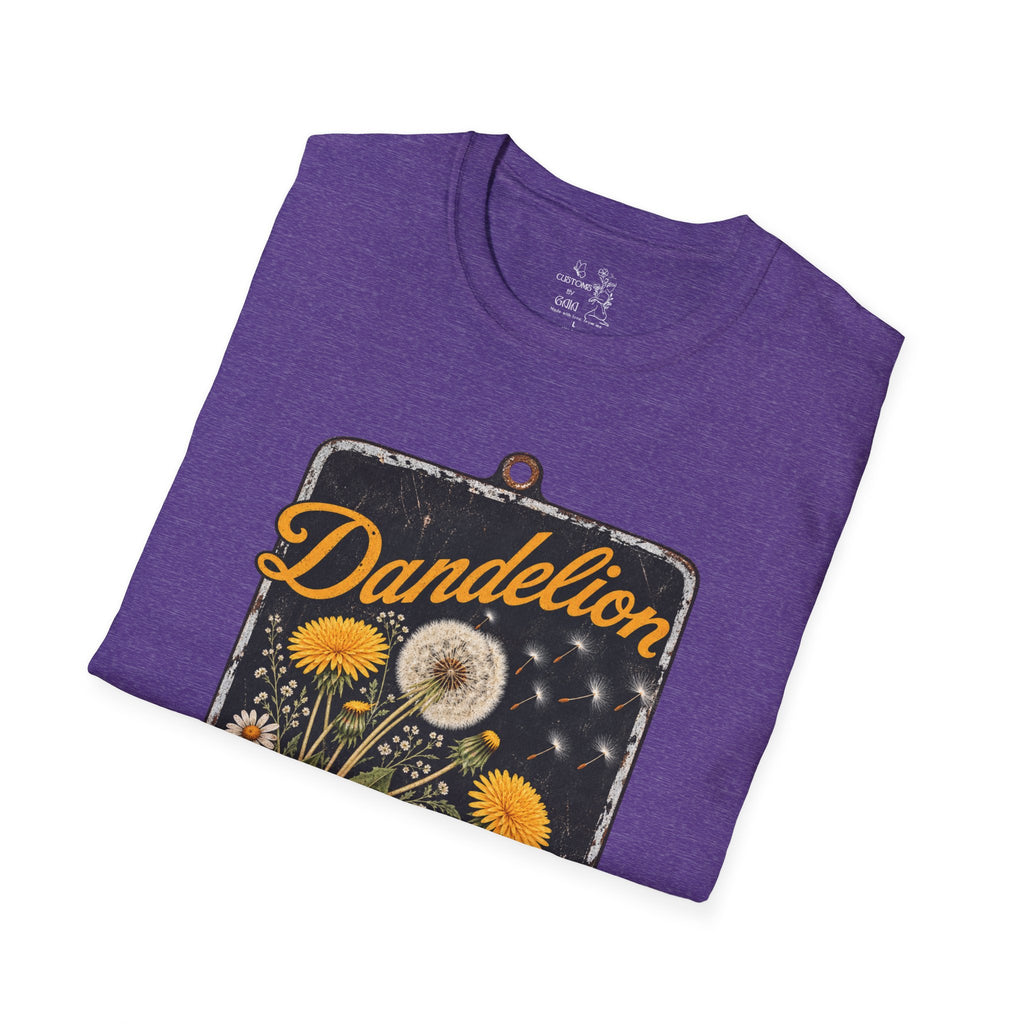 Dandelion Tee — "Born To Live Free, Ridin' On A Breeze" Vintage Floral T-Shirt