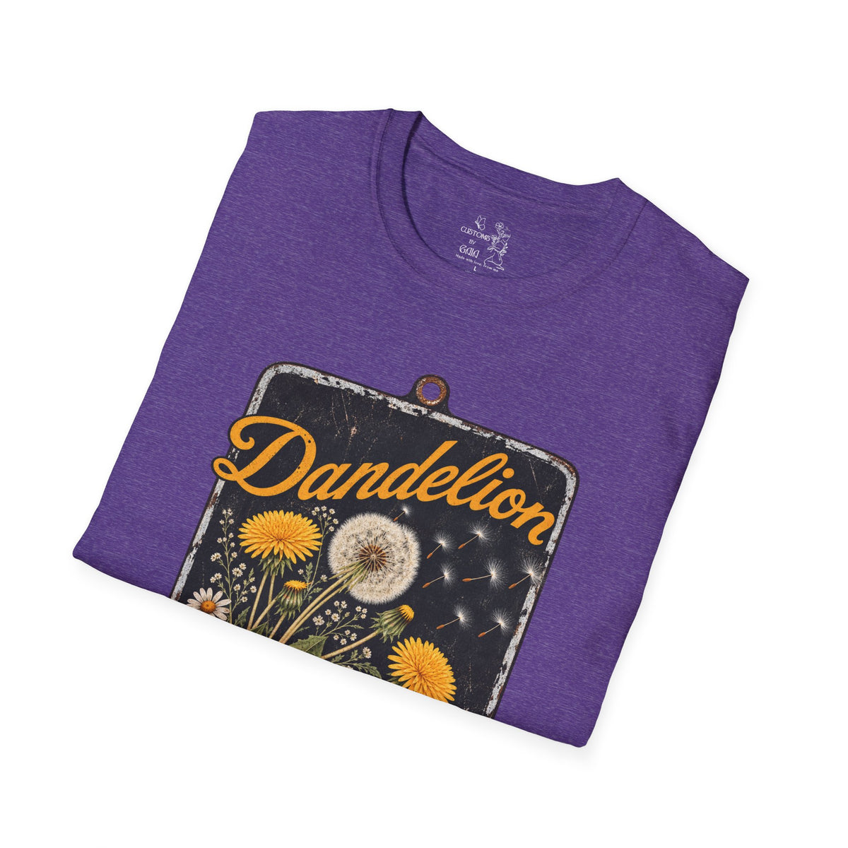 Dandelion Tee — "Born To Live Free, Ridin' On A Breeze" Vintage Floral T-Shirt