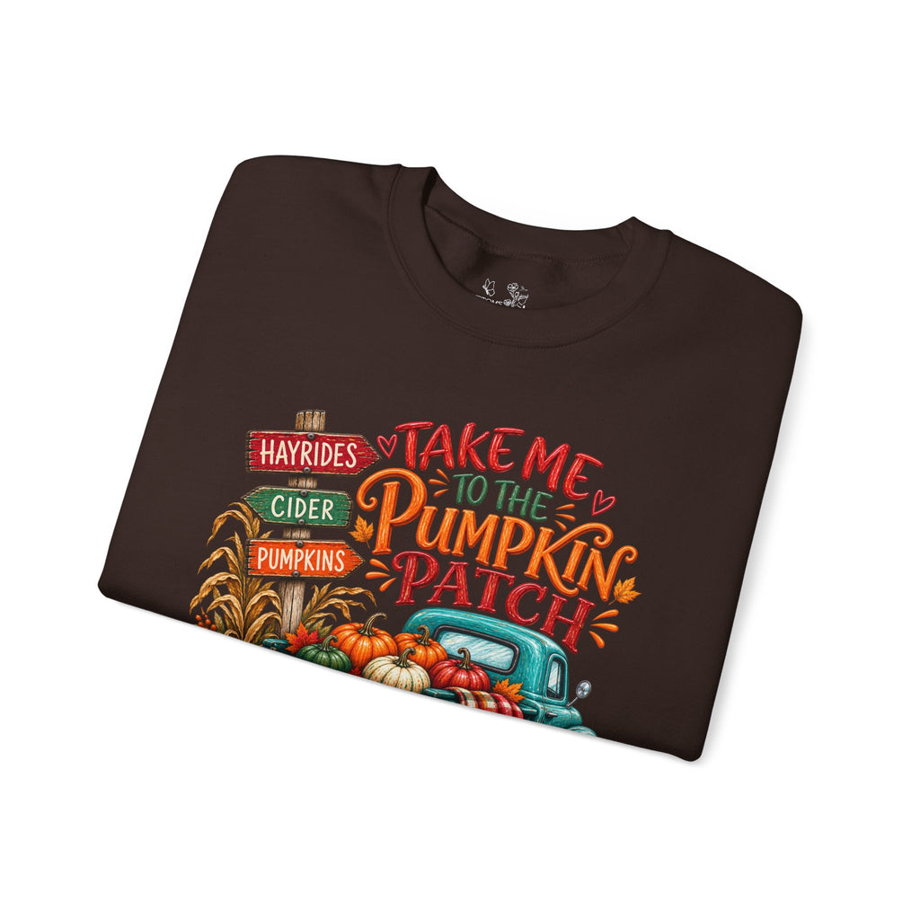 Pumpkin Patch Crewneck Sweatshirt — "Take Me to the Pumpkin Patch" Autumn Vibes