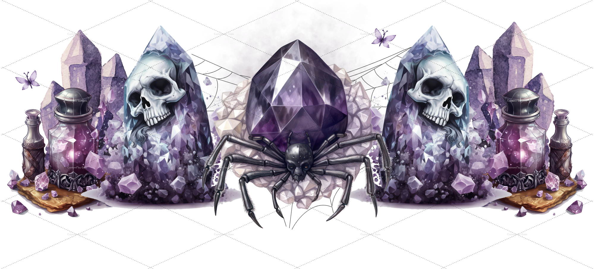 Amethyst Spider UV DTF Wrap