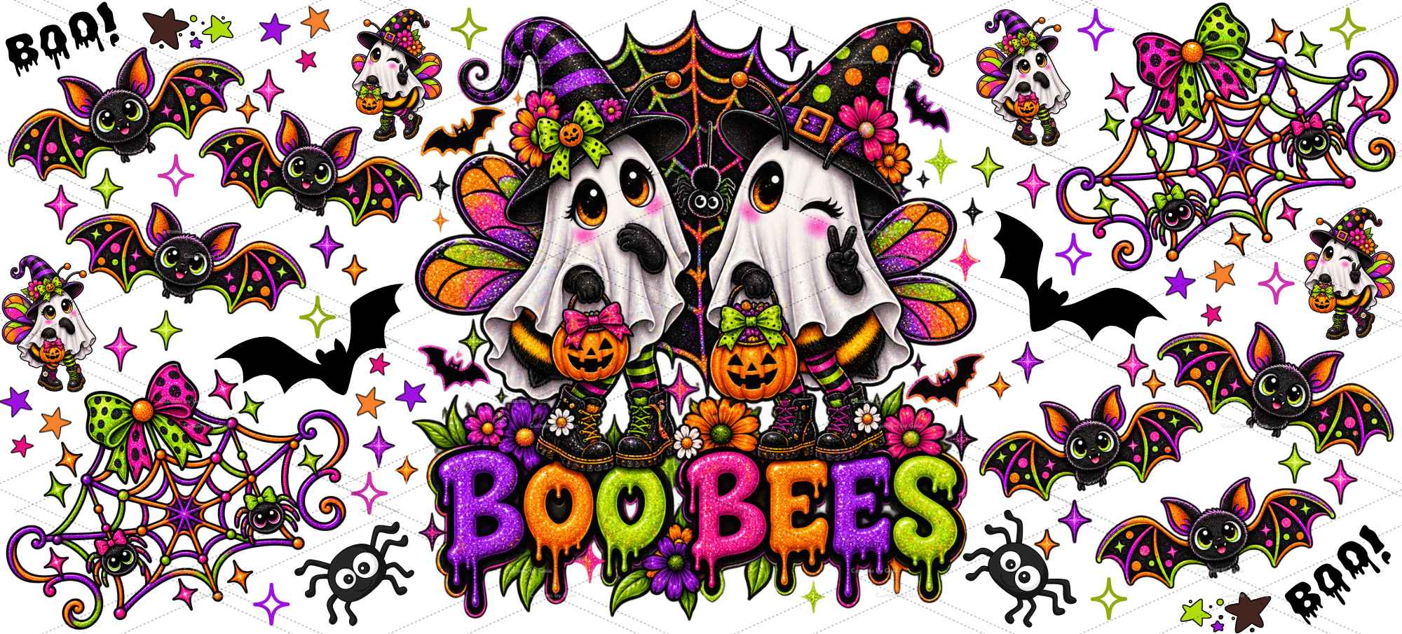 HALLOWEEN UV DTF WRAP "BOO BEES"