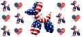 Patriotic Balloon Dog & Hearts – UV DTF Wrap