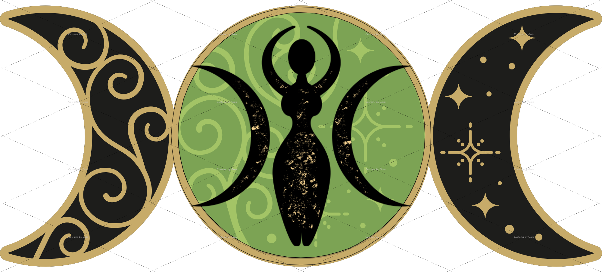 Goddess & Sage Moon Phase UV DTF Wrap