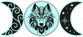 Tribal Wolf & Turquoise Moon Phase UV DTF Wrap