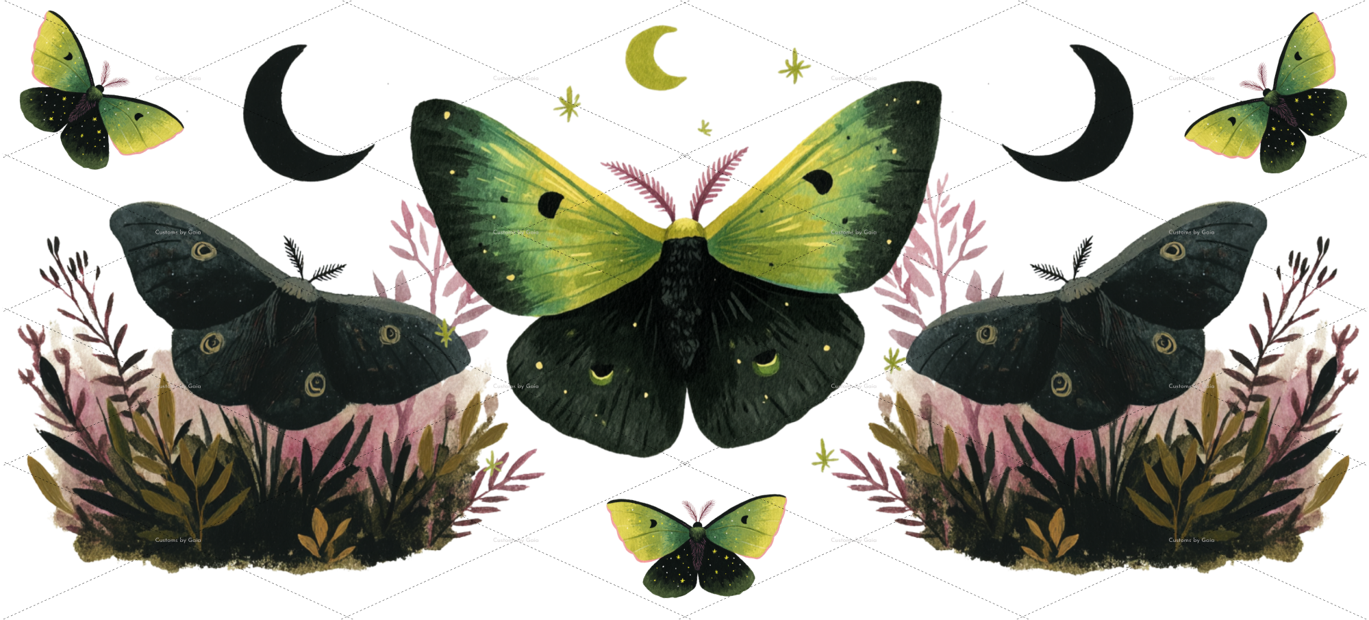 BOHO GREEN MOTHS