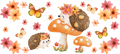 Watercolor Hedgehog UV DTF Wrap