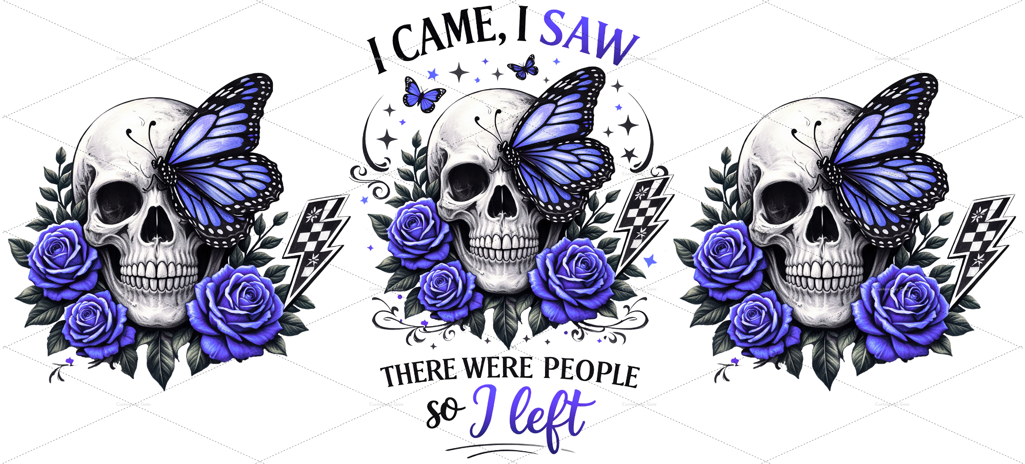 I Came, I Saw, There Were People, So I Left UV DTF Wrap | Sassy Series #5