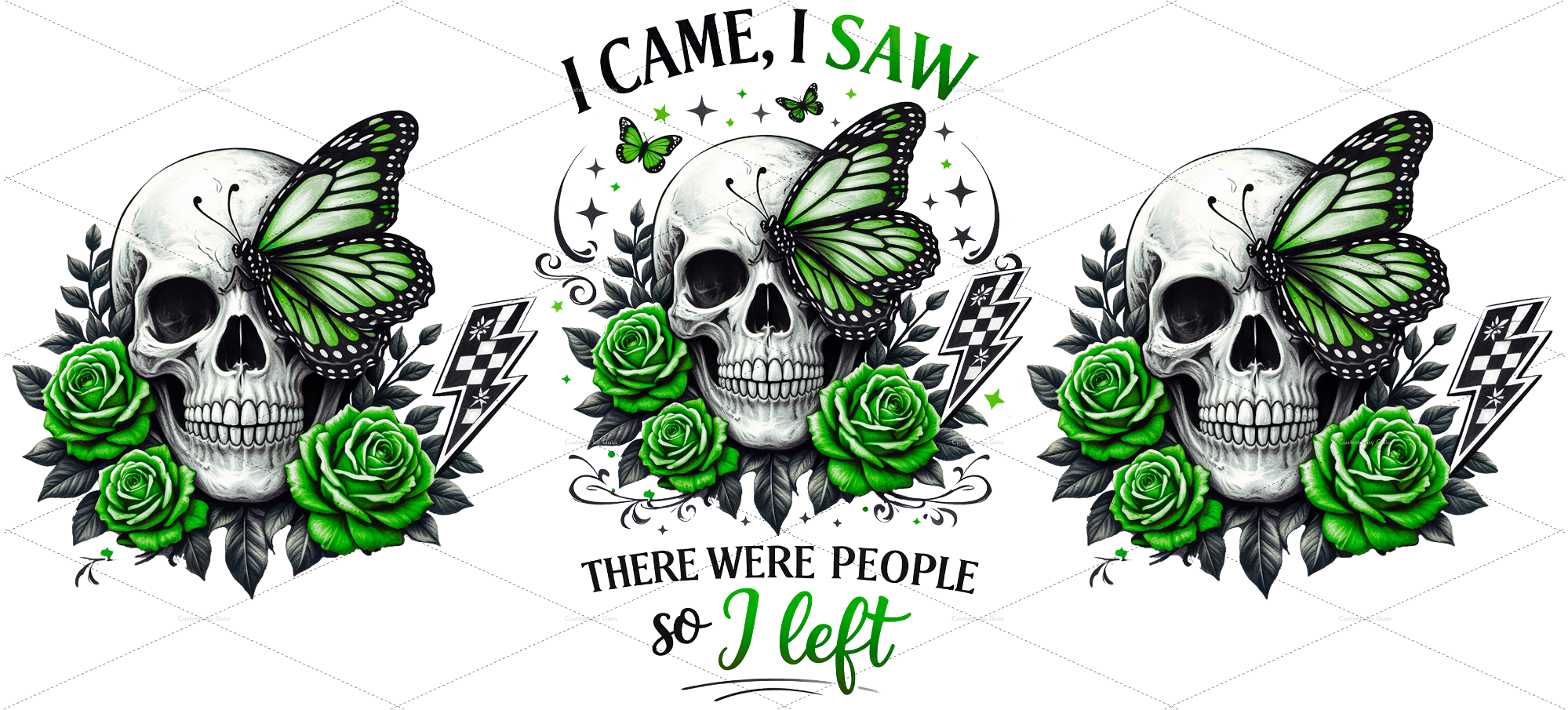 I Came, I Saw, There Were People, So I Left UV DTF Wrap | Sassy Series #6