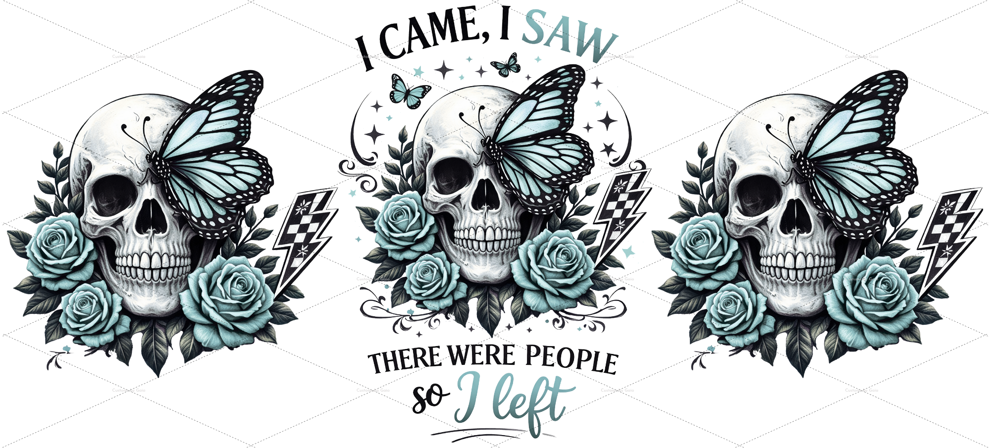 I Came, I Saw, There Were People, So I Left UV DTF Wrap | Sassy Series #7