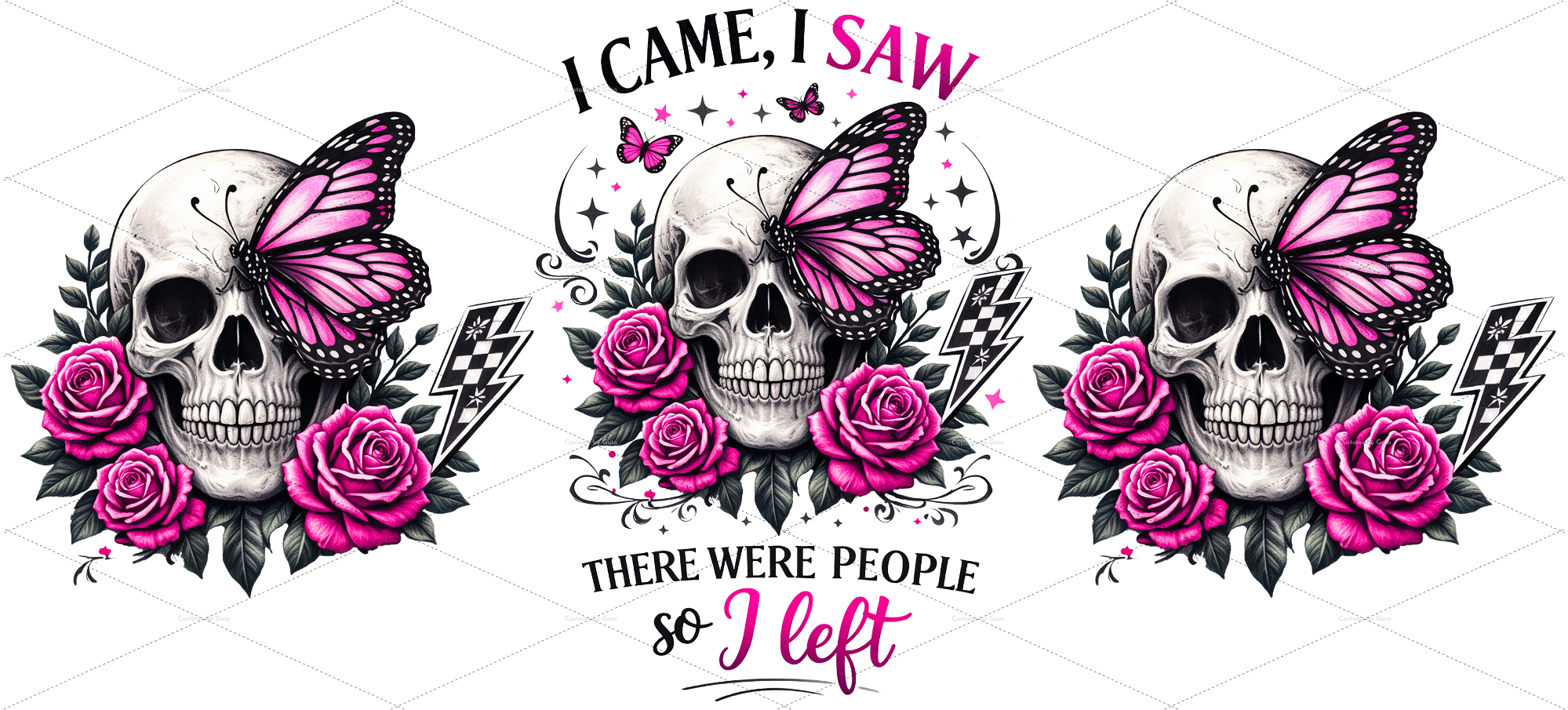 I Came, I Saw, There Were People, So I Left UV DTF Wrap | Sassy Series #4