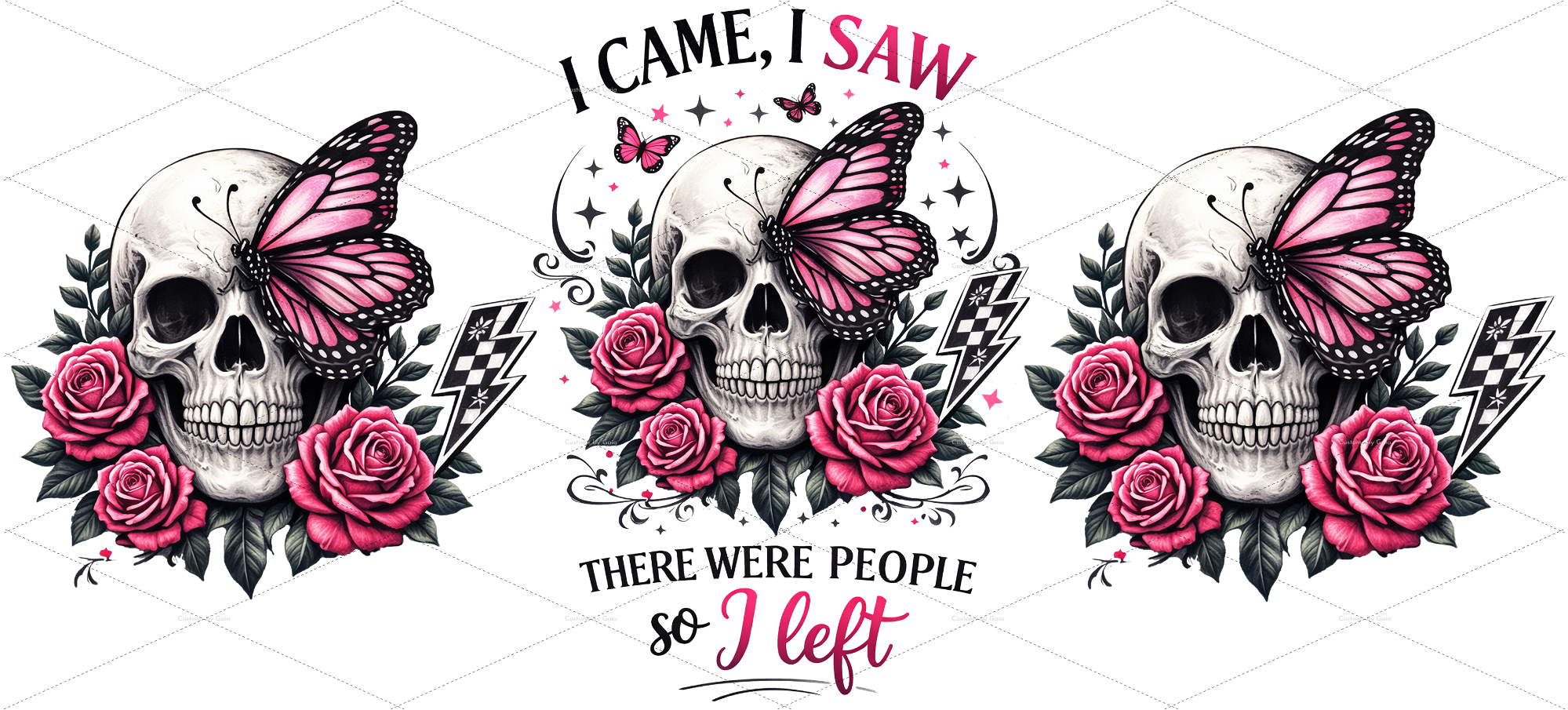 I Came, I Saw, There Were People, So I Left UV DTF Wrap | Sassy Series #1