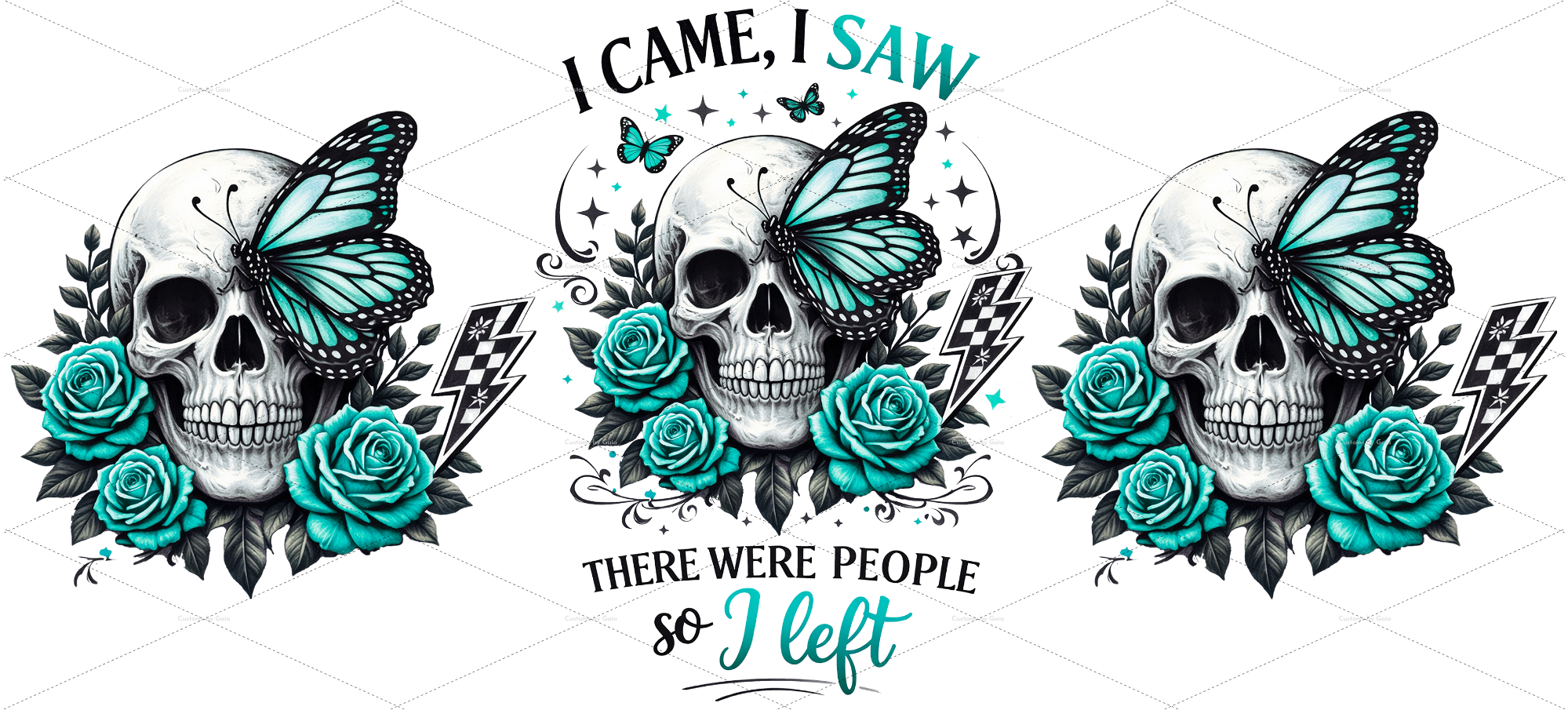 I Came, I Saw, There Were People, So I Left UV DTF Wrap | Sassy Series #2