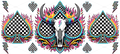 Cow Skull & Checkered Spades UV DTF Wrap