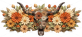 FLORAL COW SKULL