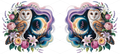 Dark & Moody Owl and Flowers UV DTF Wrap