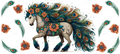 Peacock Mane Mustang