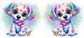 Rainbow Puppy UV DTF Wrap